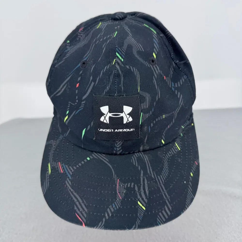 Under Armour Black Graphic Flat‎ Fit Youth Hat Adjustable One Size UA Flat Fit